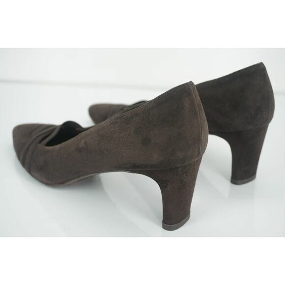 Stuart Weitzman brown Suede Bandexsvelt Pointed Toe Heel Pumps Size 7 New $385 - Picture 8 of 11